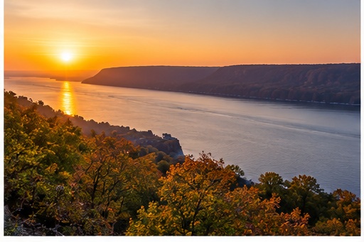 River at sunset